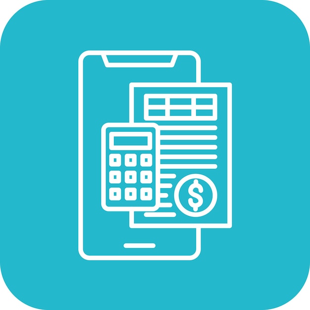Imagen vectorial del icono de la aplicación de contabilidad Se puede utilizar para la contabilidad