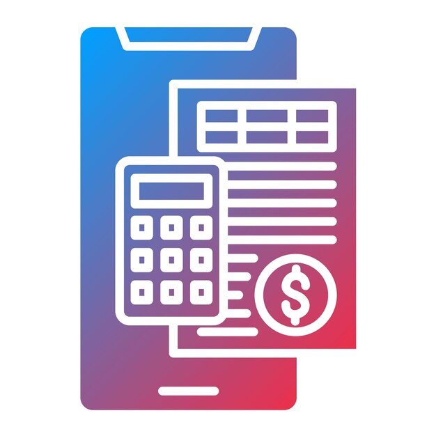 Imagen vectorial del icono de la aplicación de contabilidad Se puede utilizar para la contabilidad