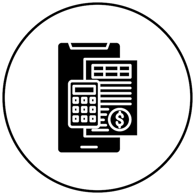 Imagen vectorial del icono de la aplicación de contabilidad Se puede utilizar para la contabilidad