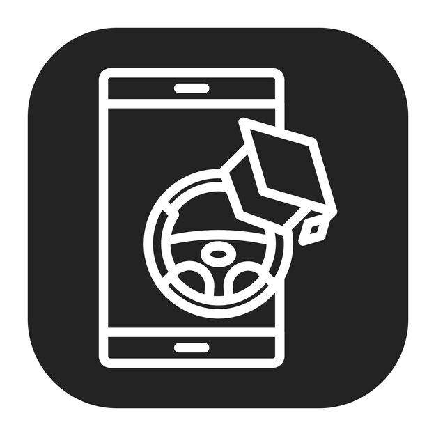 Imagen vectorial del icono de la aplicación Driving School Se puede utilizar para Driving School