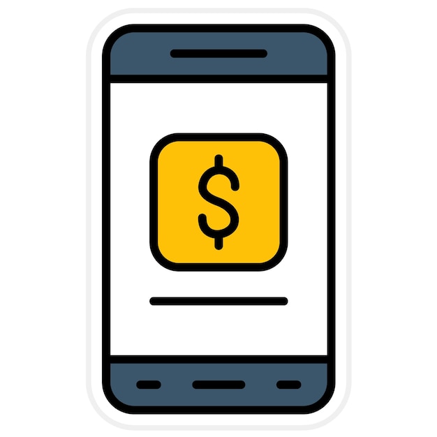 Imagen vectorial del icono de la aplicación financiera Se puede utilizar para la contabilidad