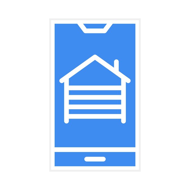 Imagen vectorial del icono de la aplicación Garage Opener Se puede usar para Cyberpunk
