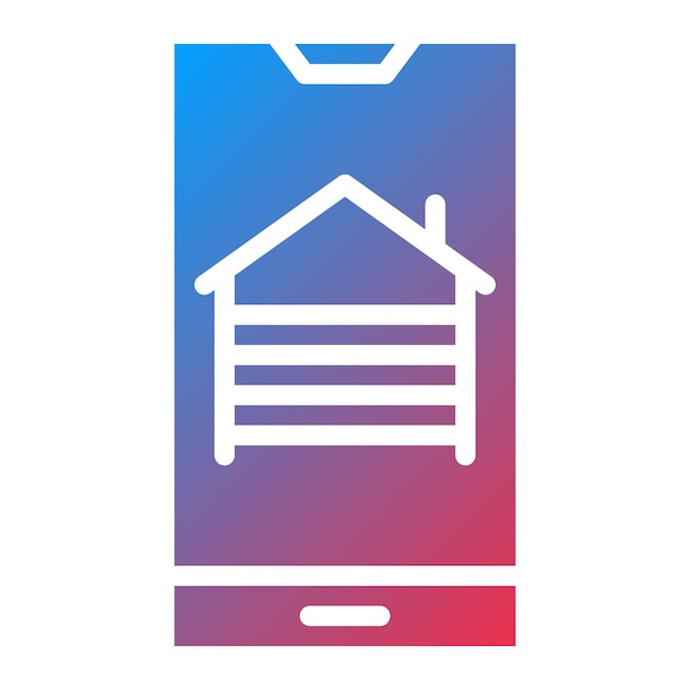 Imagen vectorial del icono de la aplicación Garage Opener Se puede usar para Cyberpunk