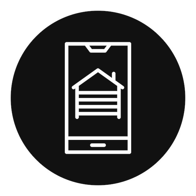 Imagen vectorial del icono de la aplicación Garage Opener Se puede usar para Cyberpunk