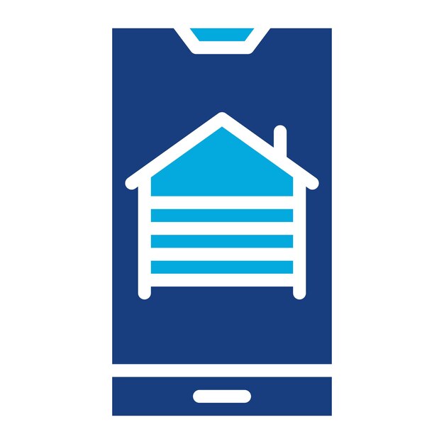 Imagen vectorial del icono de la aplicación Garage Opener Se puede usar para Cyberpunk