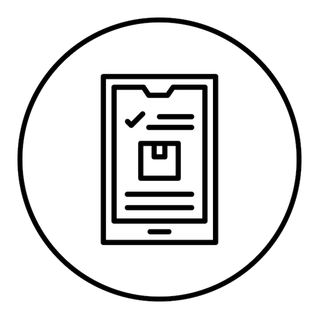 Imagen vectorial del icono de la aplicación móvil Se puede utilizar para el almacén