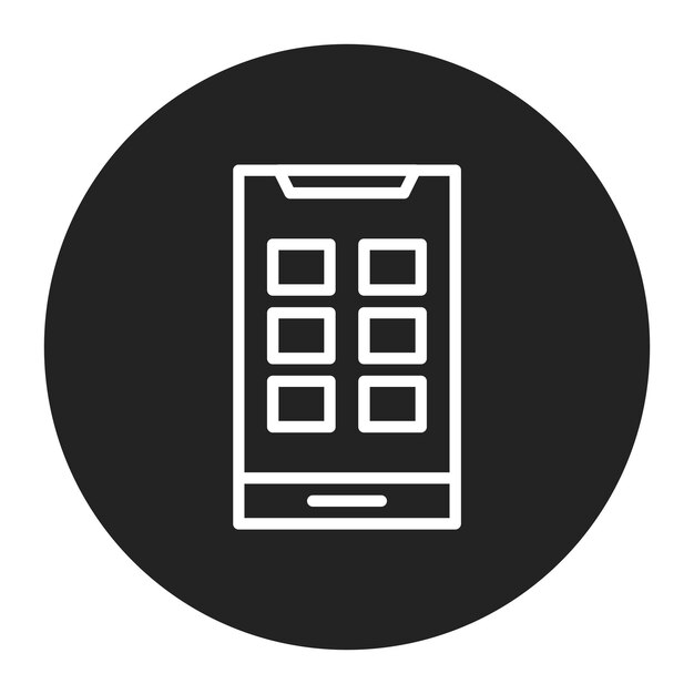 La imagen vectorial del icono de la aplicación móvil se puede utilizar para la Disrupción Digital