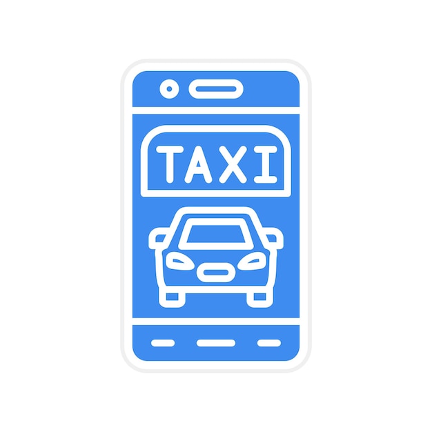 Imagen vectorial del icono de la aplicación móvil Se puede utilizar para el servicio de taxi