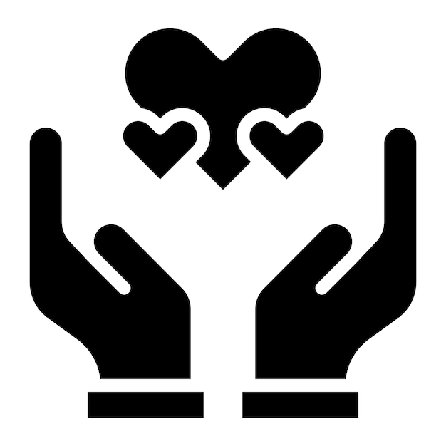 Imagen vectorial de icono de apoyo emocional Se puede utilizar para el cuidado de ancianos