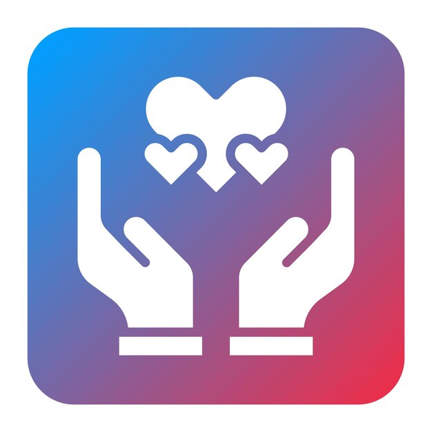 Imagen vectorial de icono de apoyo emocional Se puede utilizar para el cuidado de ancianos