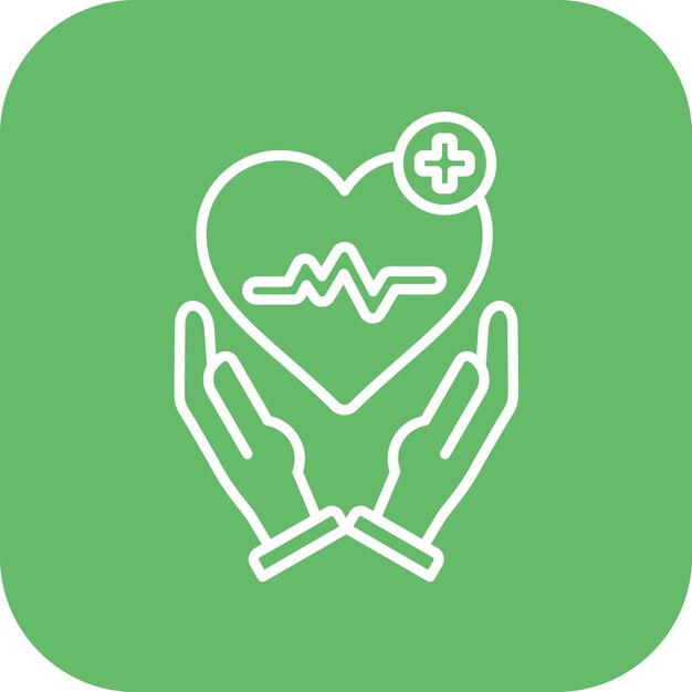 Imagen vectorial del icono de apoyo paliativo Se puede utilizar para la quimioterapia