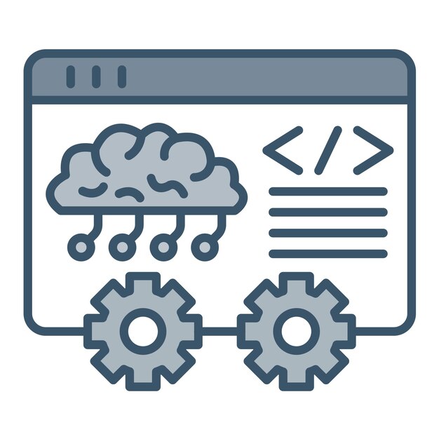Imagen vectorial de icono de aprendizaje de código Se puede utilizar para la educación en línea