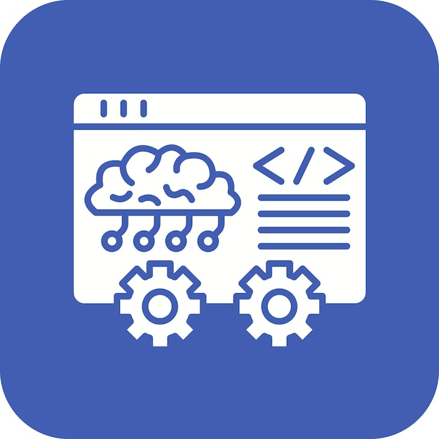 Imagen vectorial de icono de aprendizaje de código Se puede utilizar para la educación en línea