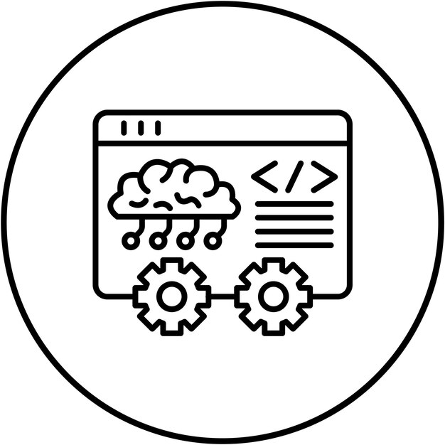Imagen vectorial de icono de aprendizaje de código Se puede utilizar para la educación en línea