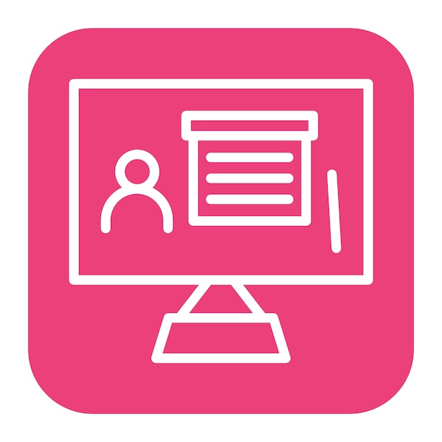 Imagen vectorial del icono de aprendizaje a distancia Se puede utilizar para el trabajo a distancia