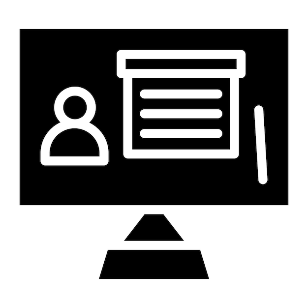 Imagen vectorial del icono de aprendizaje a distancia Se puede utilizar para el trabajo a distancia