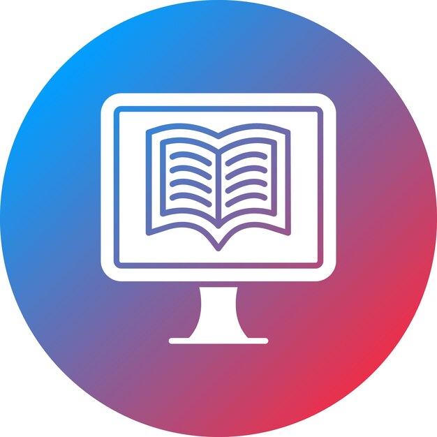 Imagen vectorial de icono de aprendizaje electrónico Se puede utilizar para la educación en línea