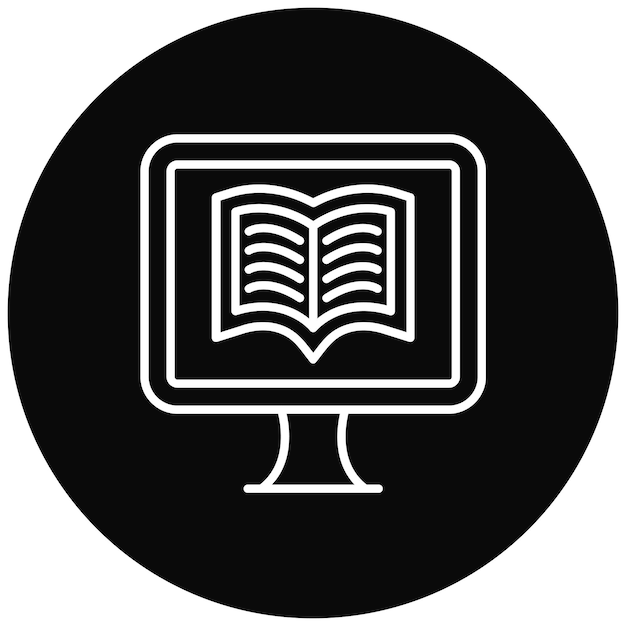Imagen vectorial de icono de aprendizaje electrónico Se puede utilizar para la educación en línea