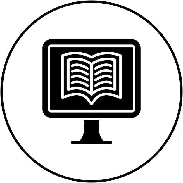 Imagen vectorial de icono de aprendizaje electrónico Se puede utilizar para la educación en línea