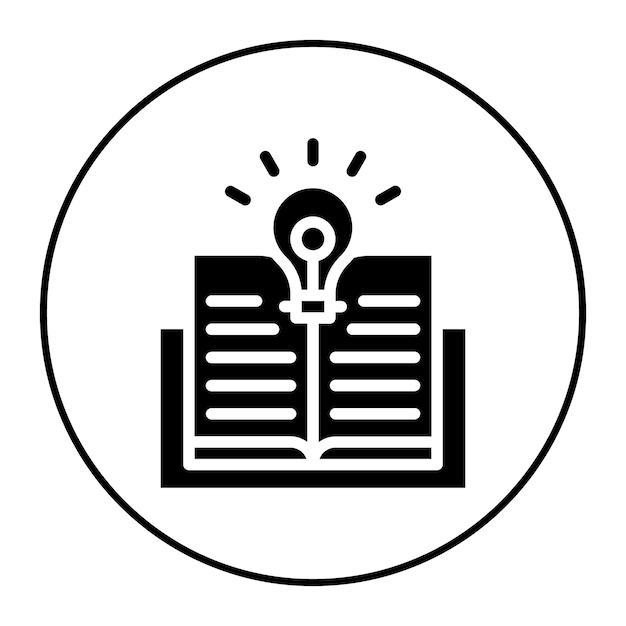 La imagen vectorial del icono de aprendizaje se puede utilizar para los valores básicos
