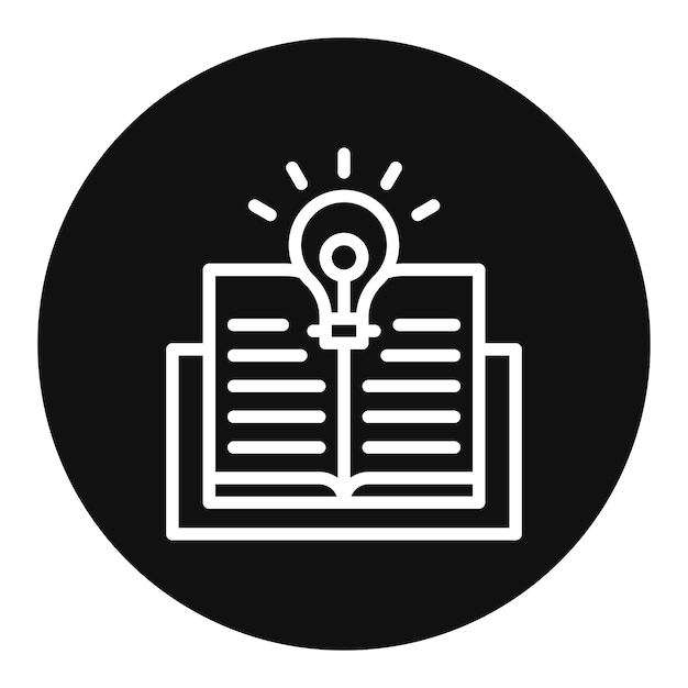 La imagen vectorial del icono de aprendizaje se puede utilizar para los valores básicos