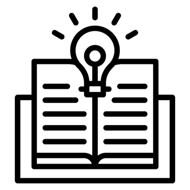 La imagen vectorial del icono de aprendizaje se puede utilizar para los valores básicos
