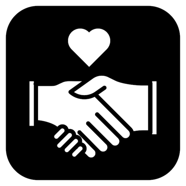Imagen vectorial del icono del apretón de mano de la esperanza Se puede usar para la caridad