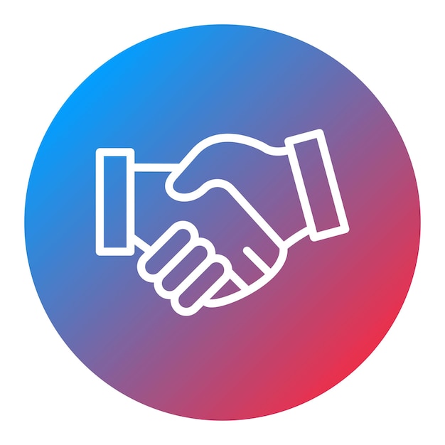 Imagen vectorial del icono del apretón de mano Se puede usar para Amistad