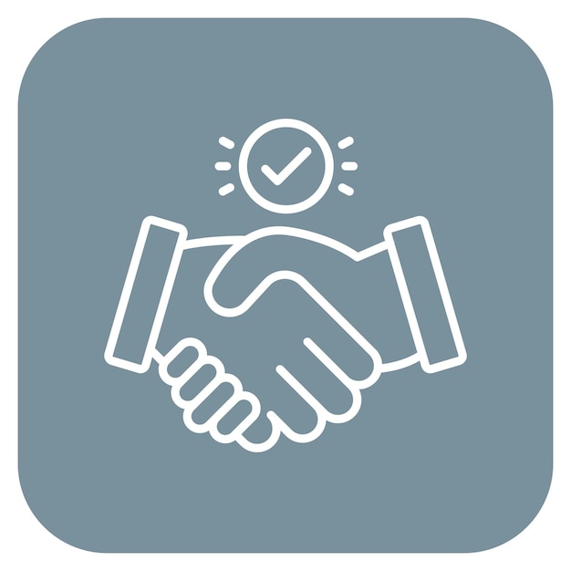 Imagen vectorial del icono de apretón de mano Se puede utilizar para el envío