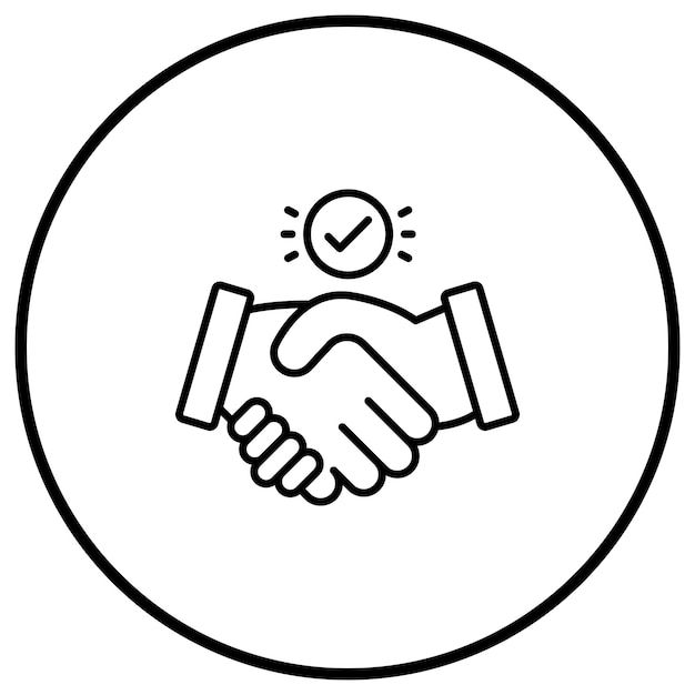 Imagen vectorial del icono de apretón de mano Se puede utilizar para el envío