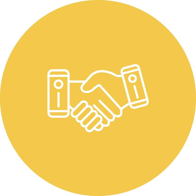 Imagen vectorial del icono del apretón de manos Se puede utilizar para Fintech