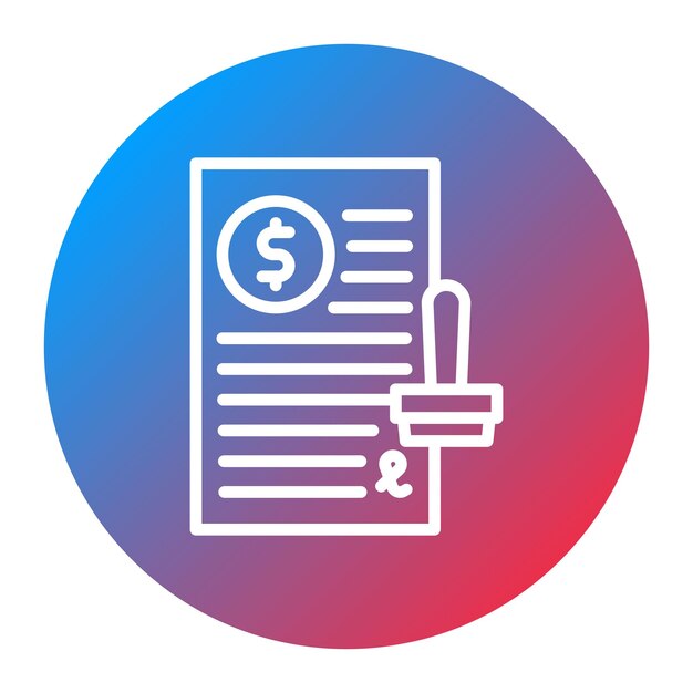 Imagen vectorial del icono de aprobación del préstamo Se puede utilizar para el préstamo