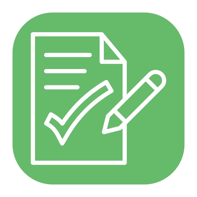 Imagen vectorial del icono de aprobación de la tarea Se puede usar para Freelancer
