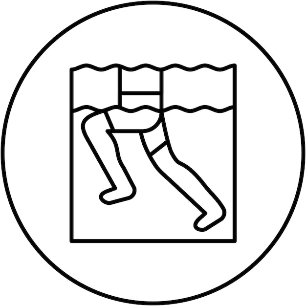 Vector imagen vectorial del icono de aqua jogging se puede usar para deportes acuáticos