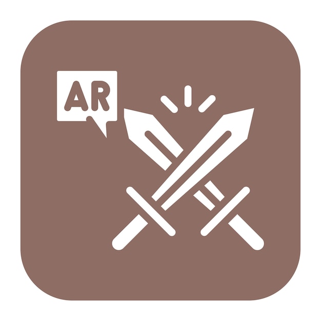 Imagen vectorial del icono de Ar Sword Fight Se puede usar para la realidad aumentada