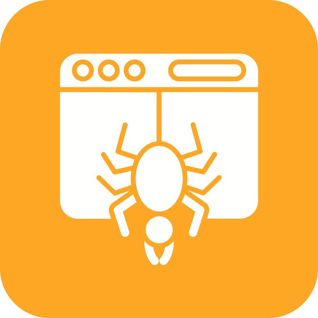 Imagen vectorial del icono de araña Se puede utilizar para el marketing en Internet