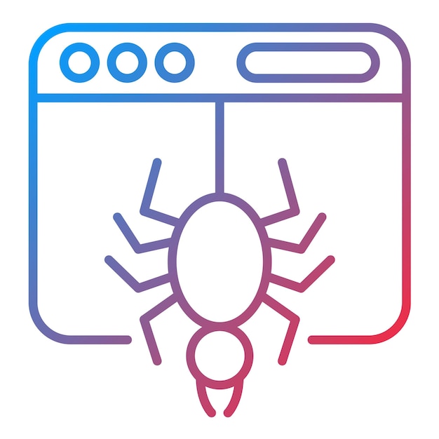 Imagen vectorial del icono de araña Se puede utilizar para el marketing en Internet