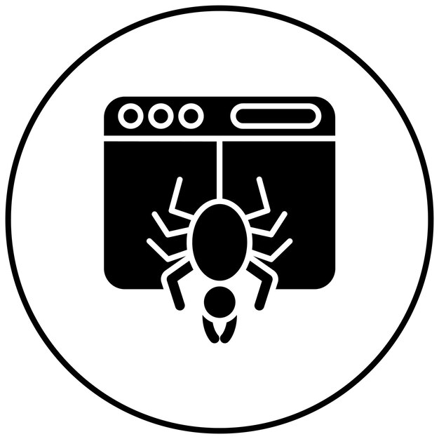 Imagen vectorial del icono de araña Se puede utilizar para el marketing en Internet