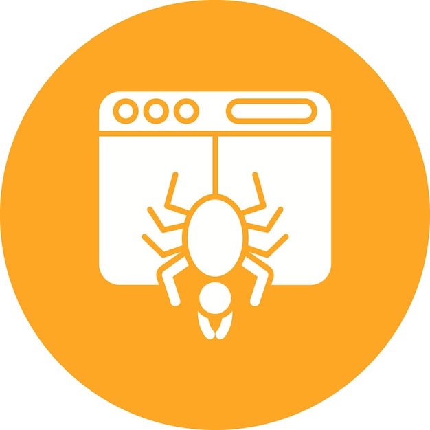 Imagen vectorial del icono de araña Se puede utilizar para el marketing en Internet