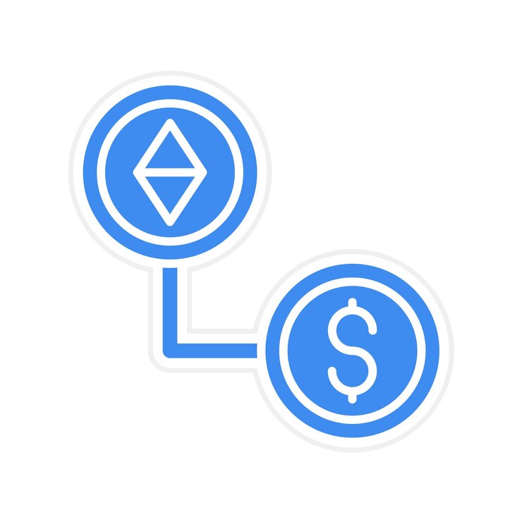 Vector imagen vectorial del icono de arbitraje se puede utilizar para la criptomoneda