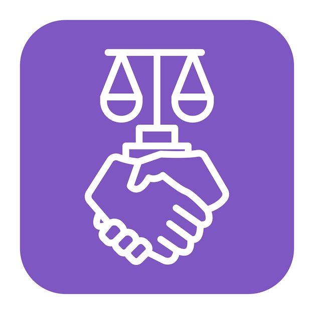Imagen vectorial del icono de arbitraje Puede utilizarse para Servicios Legales