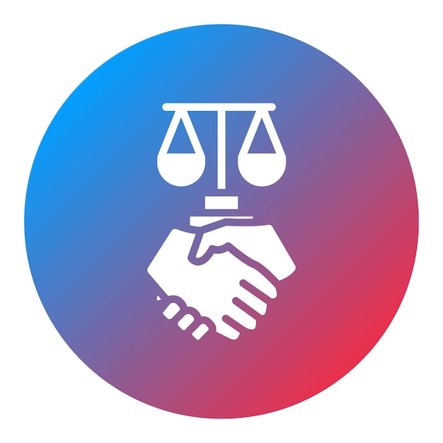 Imagen vectorial del icono de arbitraje Puede utilizarse para Servicios Legales