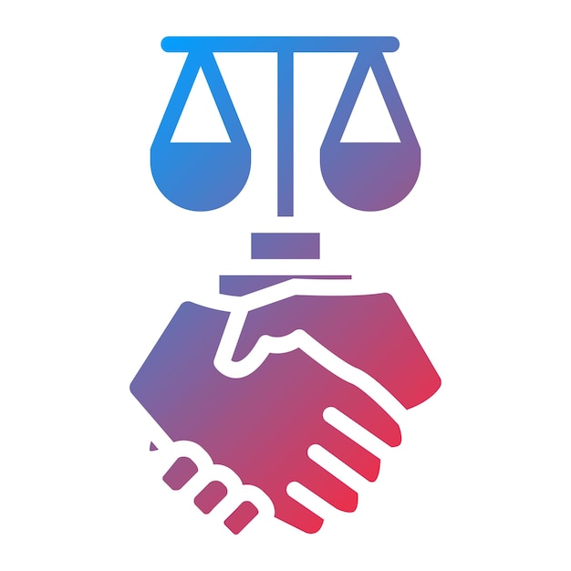 Imagen vectorial del icono de arbitraje Puede utilizarse para Servicios Legales