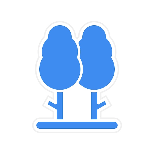 La imagen vectorial del icono del árbol de goma se puede usar para In The Wild