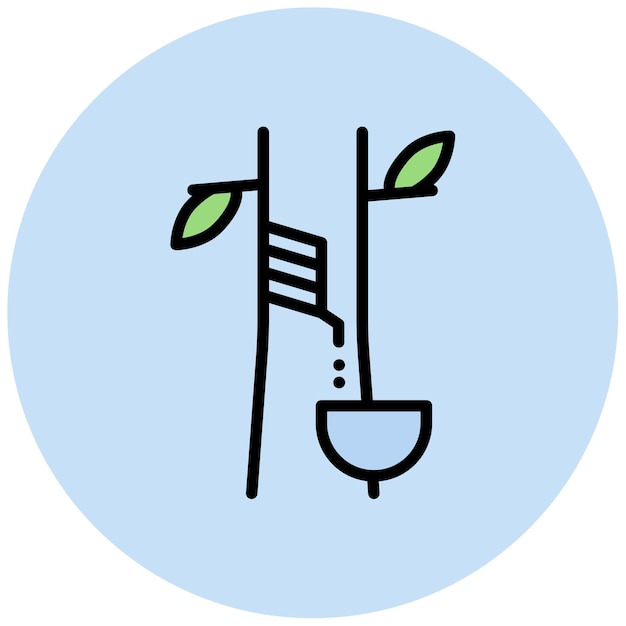 Imagen vectorial del icono del árbol de goma Se puede usar para la selva tropical
