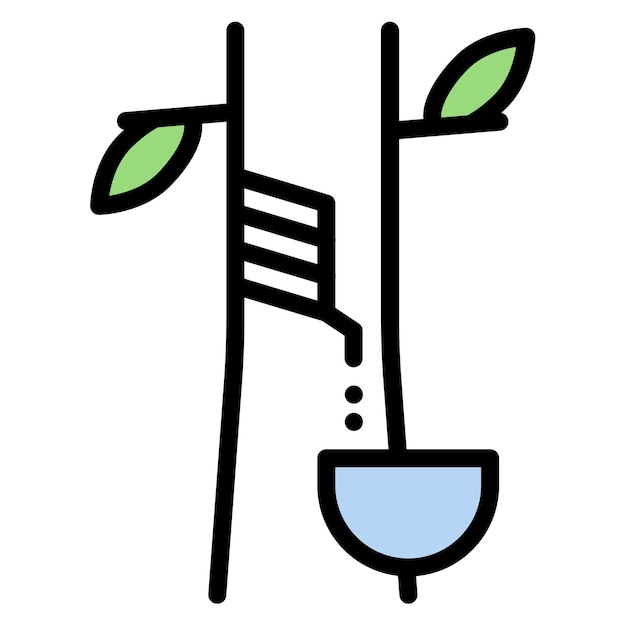 Imagen vectorial del icono del árbol de goma Se puede usar para la selva tropical
