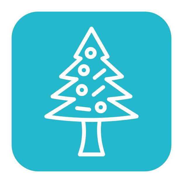 Imagen vectorial del icono del árbol de Navidad Se puede usar para el Carnaval