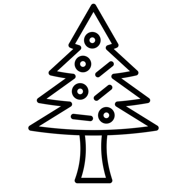 Imagen vectorial del icono del árbol de Navidad Se puede usar para el Carnaval