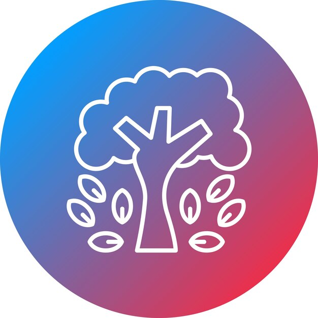 Imagen vectorial del icono del árbol de otoño Se puede usar para otoño