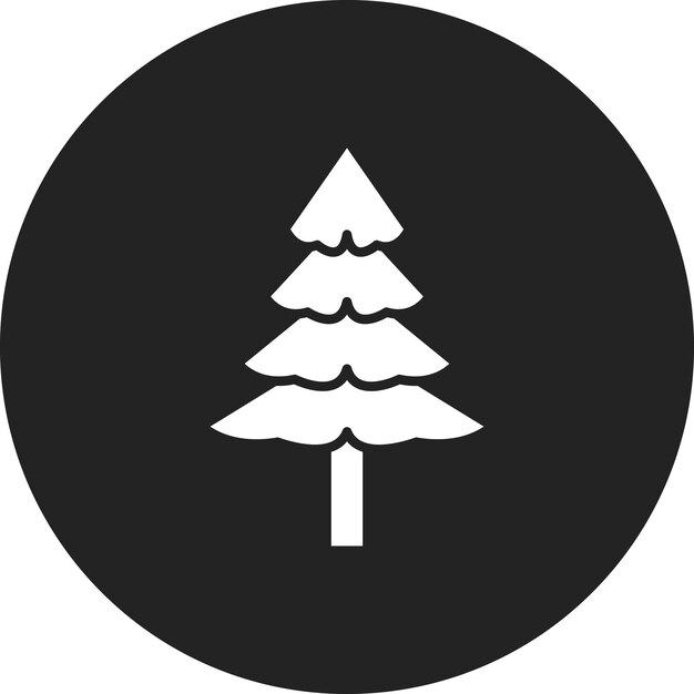 Imagen vectorial del icono del árbol de pino Se puede usar para el otoño